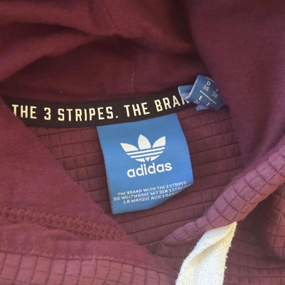 Adidas Women's Burgundy and Purple Hoodie - Picture 3 of 3